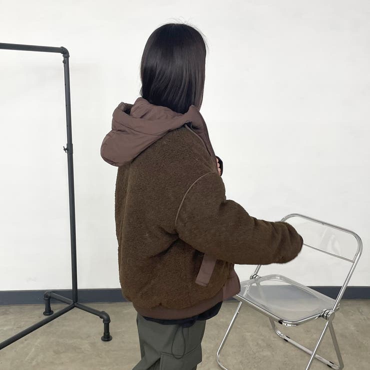 キルト切替ボアフードブルゾン | non-hedge  | 詳細画像6 