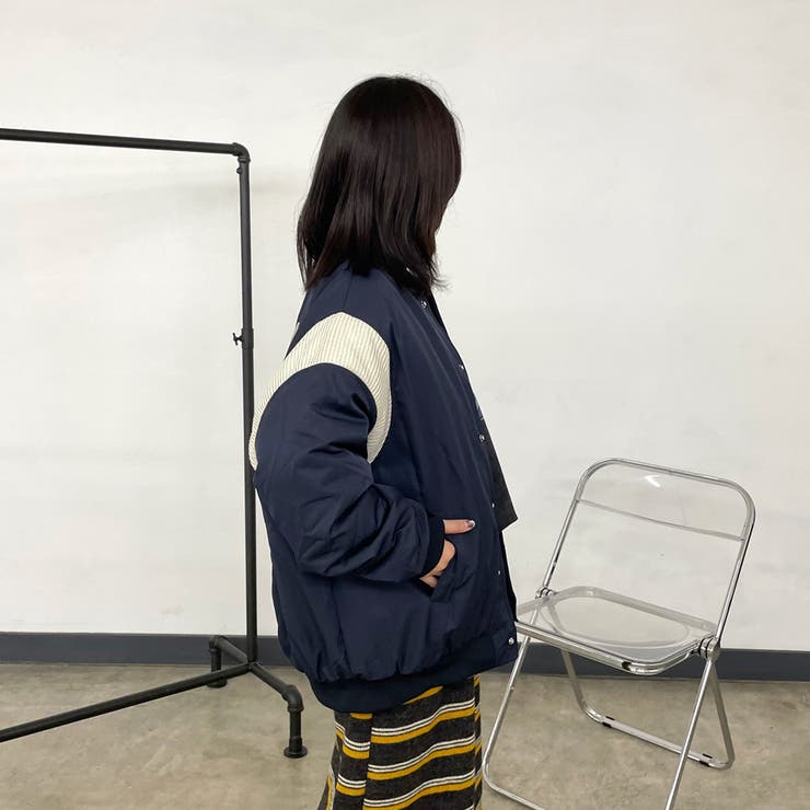 ニット切替バックロゴブルゾン | non-hedge  | 詳細画像12 