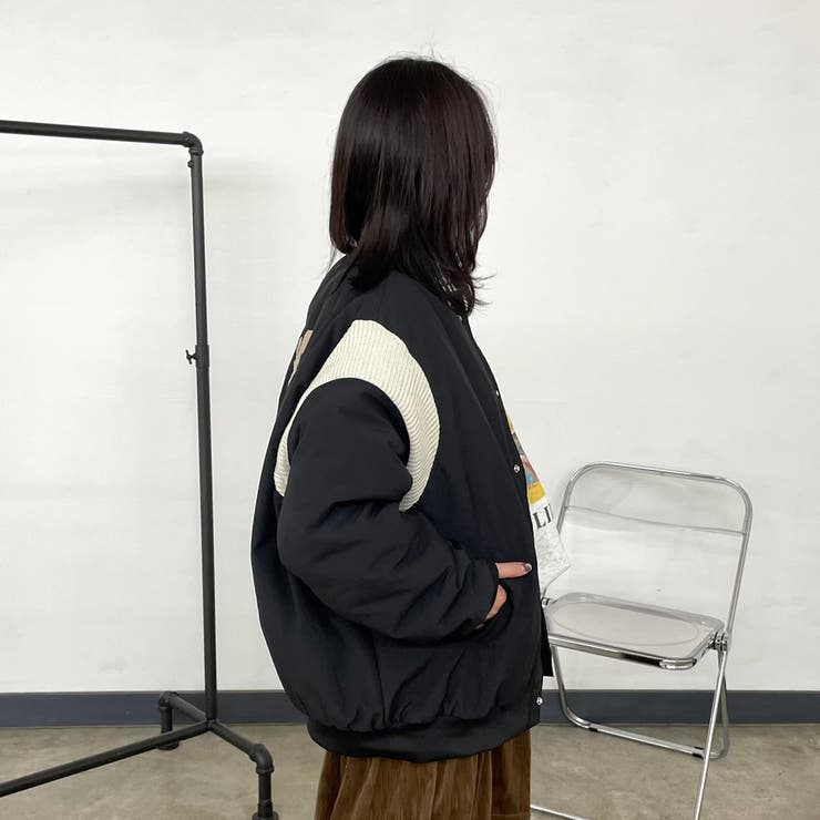 ニット切替バックロゴブルゾン | non-hedge  | 詳細画像4 