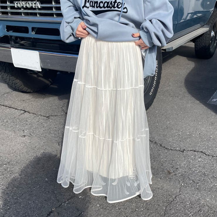 チュールラメプリーツスカート | non-hedge  | 詳細画像1 