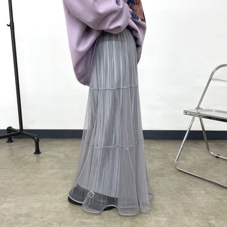 チュールラメプリーツスカート | non-hedge  | 詳細画像23 