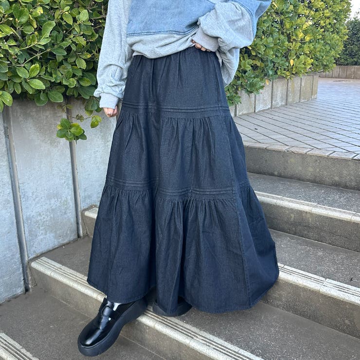 デニムティアードスカート | non-hedge  | 詳細画像2 