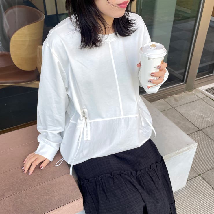 オフホワイト | 切替プルオーバー | non-hedge 