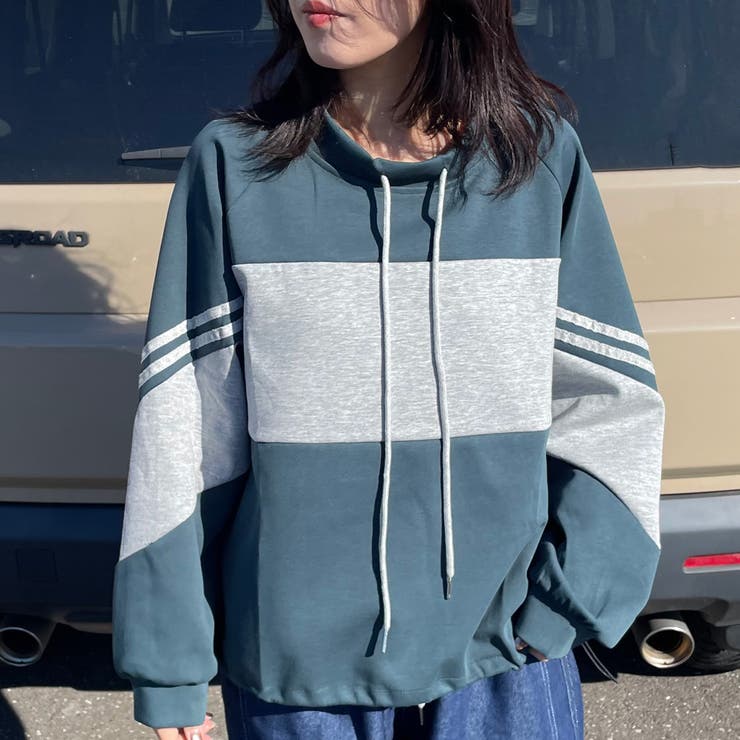 グリーン | ライン切替プルオーバー | non-hedge 