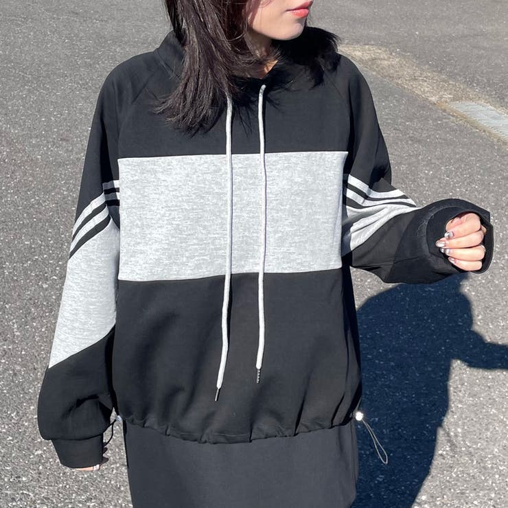 ブラック | ライン切替プルオーバー | non-hedge 