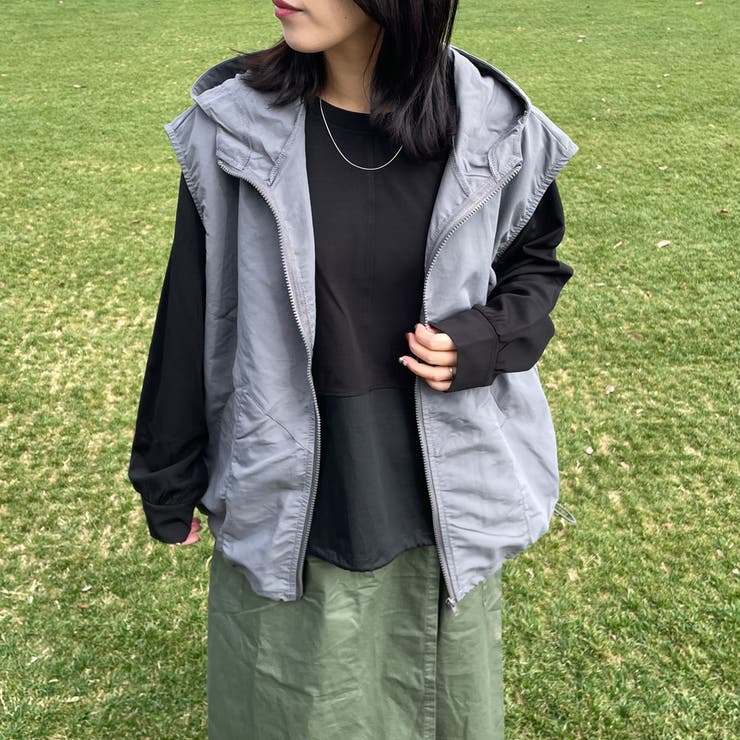 ナイロンフードベスト | non-hedge  | 詳細画像3 