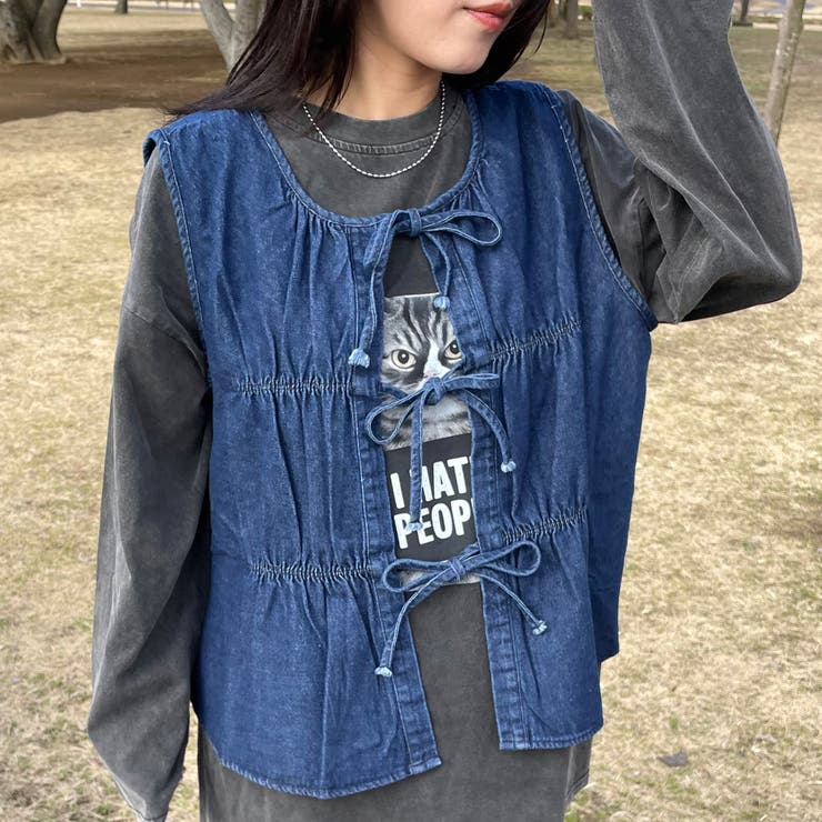 デニムリボンベスト | non-hedge  | 詳細画像12 