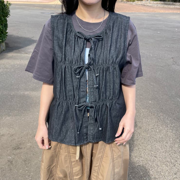 デニムリボンベスト | non-hedge  | 詳細画像2 