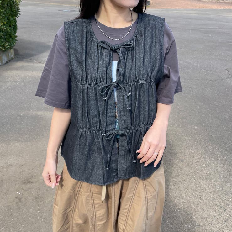 デニムリボンベスト | non-hedge  | 詳細画像3 