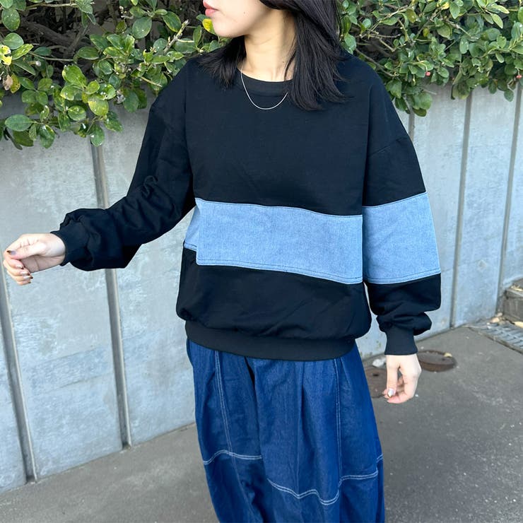 デニム切替プルオーバー | non-hedge  | 詳細画像9 