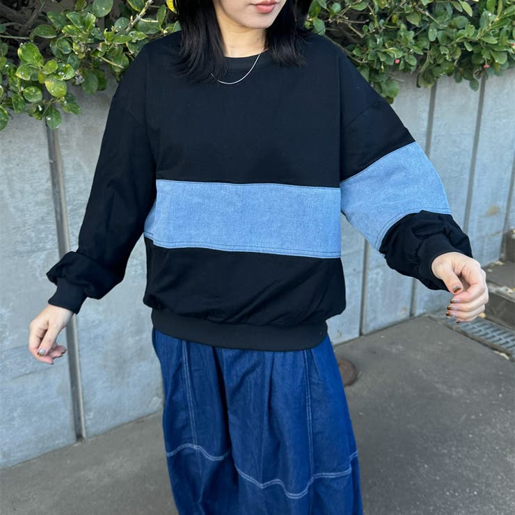 デニム切替プルオーバー | non-hedge  | 詳細画像10 