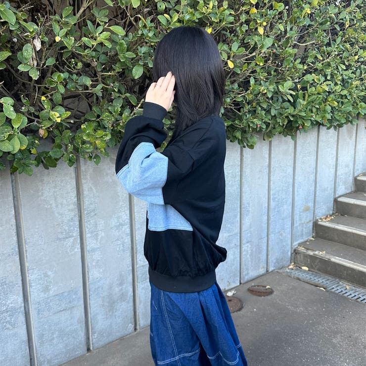 デニム切替プルオーバー | non-hedge  | 詳細画像12 