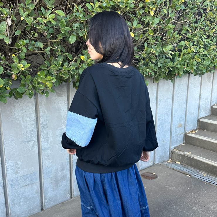 デニム切替プルオーバー | non-hedge  | 詳細画像14 