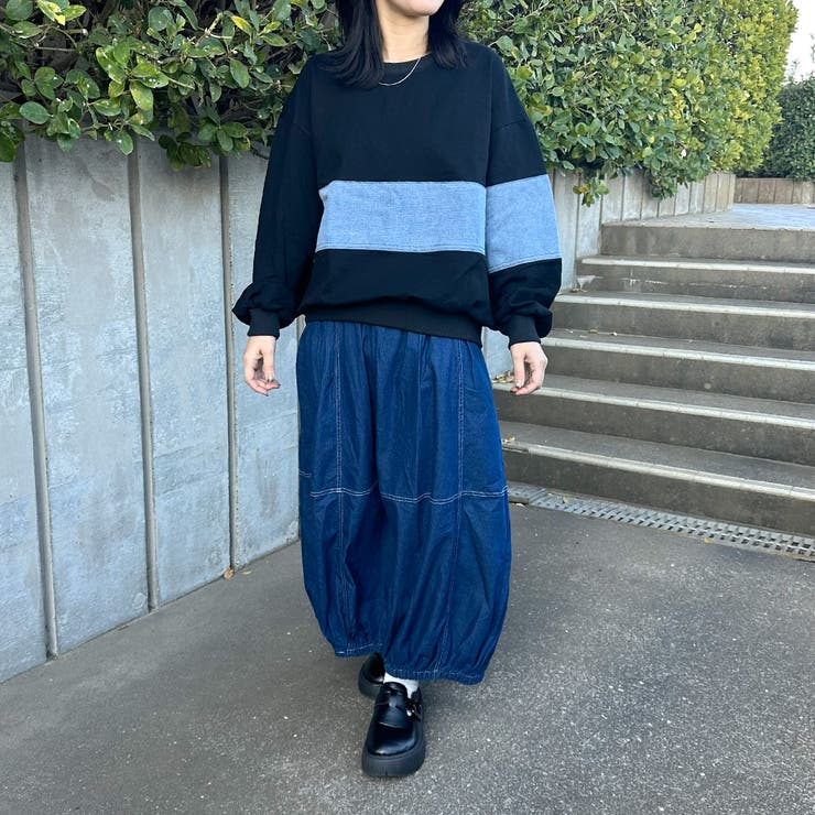 デニム切替プルオーバー | non-hedge  | 詳細画像15 