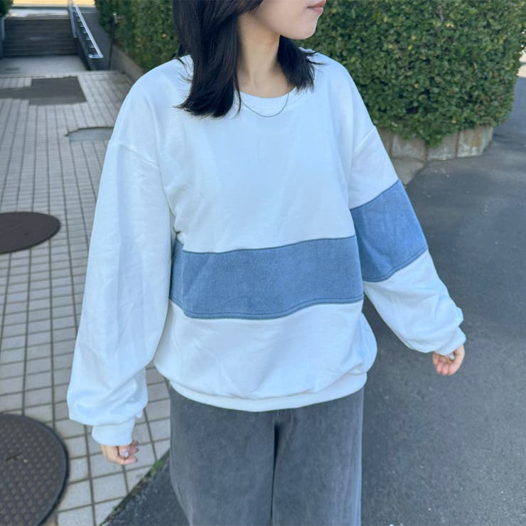 オフホワイト | デニム切替プルオーバー | non-hedge 
