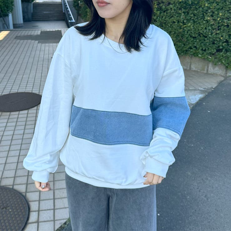 デニム切替プルオーバー | non-hedge  | 詳細画像17 