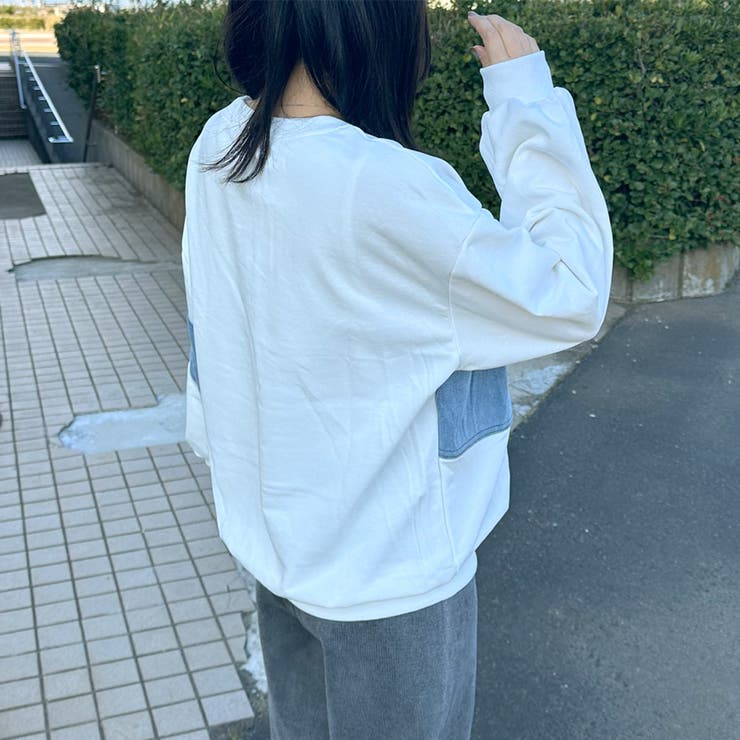 デニム切替プルオーバー | non-hedge  | 詳細画像18 