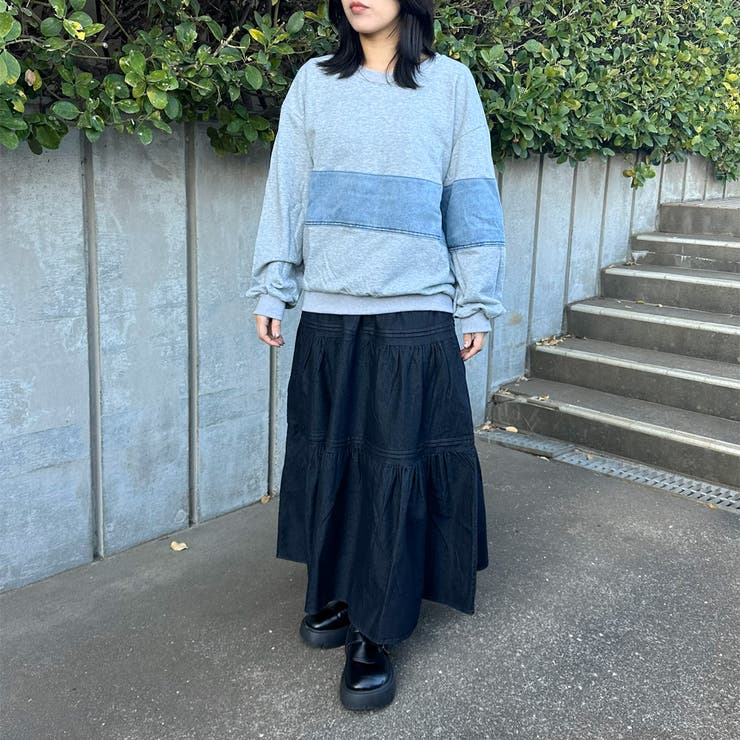 デニム切替プルオーバー | non-hedge  | 詳細画像8 