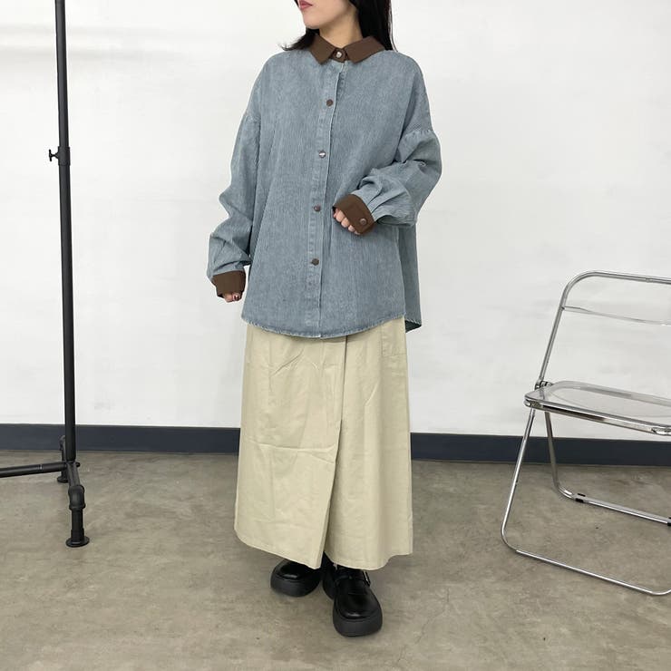 ヒッコリーバイカラーシャツ | non-hedge  | 詳細画像15 