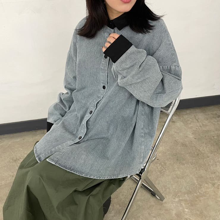 ヒッコリーバイカラーシャツ | non-hedge  | 詳細画像17 