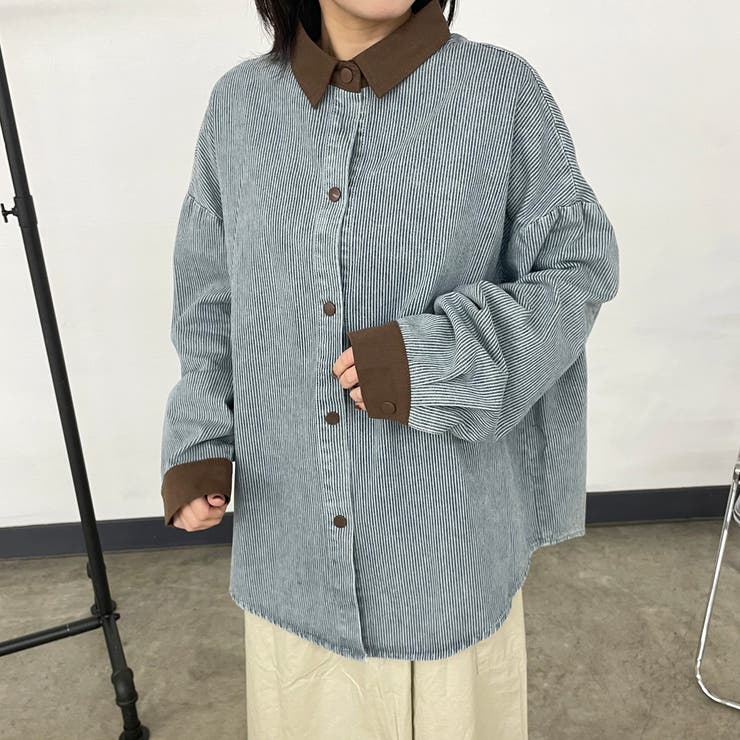 ヒッコリーバイカラーシャツ | non-hedge  | 詳細画像1 