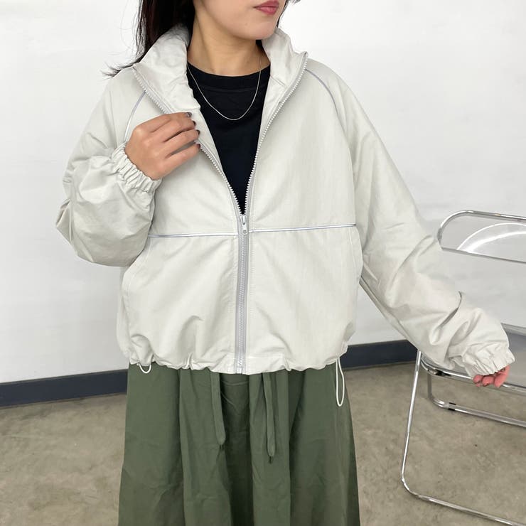 アイボリー | スタンドパイピングブルゾン | non-hedge 