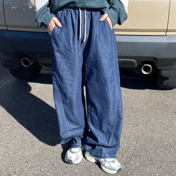 ブルー | ステッチデニムイージーパンツ | non-hedge 