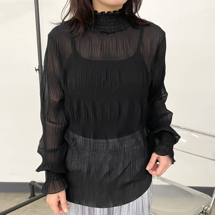 シフォンシャーリングブラウス | non-hedge  | 詳細画像10 