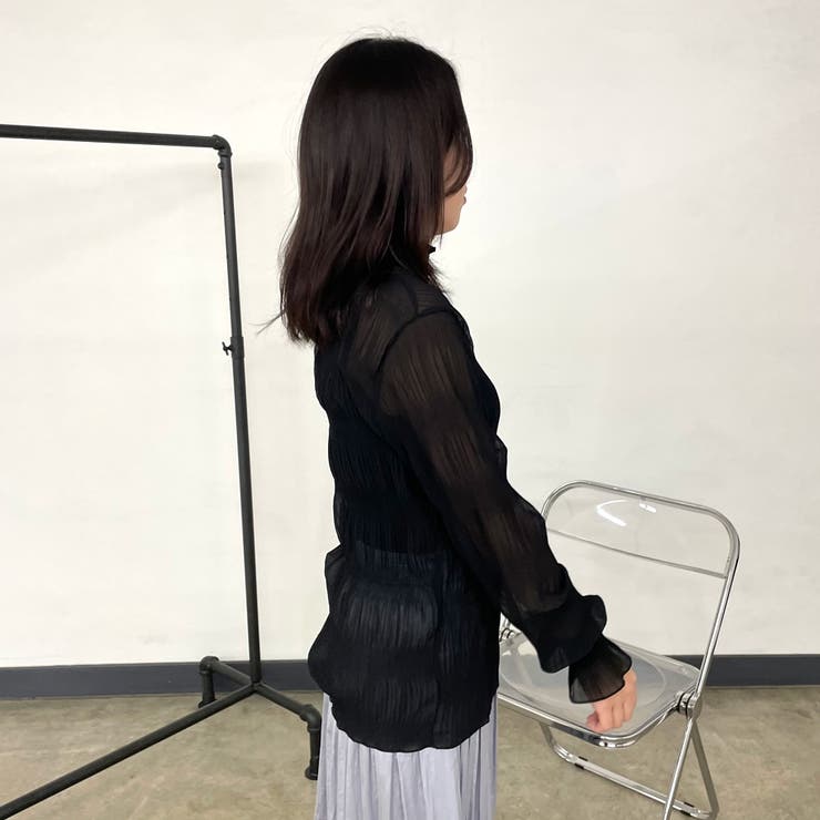 シフォンシャーリングブラウス | non-hedge  | 詳細画像12 