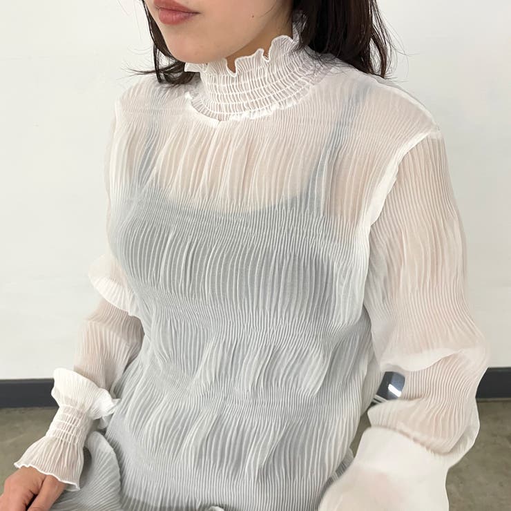 シフォンシャーリングブラウス | non-hedge  | 詳細画像18 