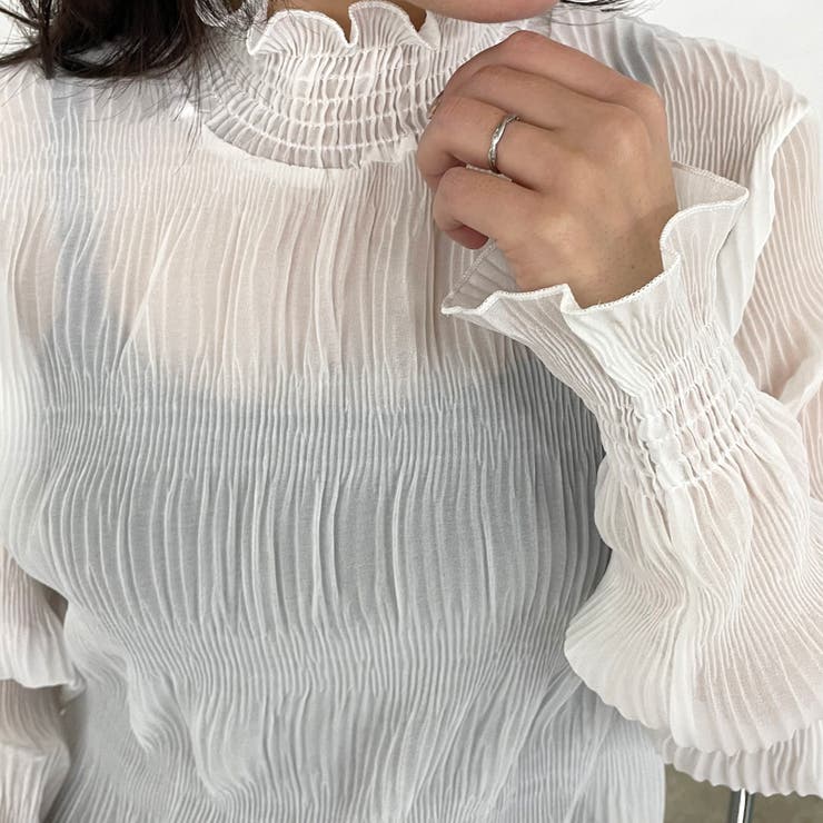 シフォンシャーリングブラウス | non-hedge  | 詳細画像19 