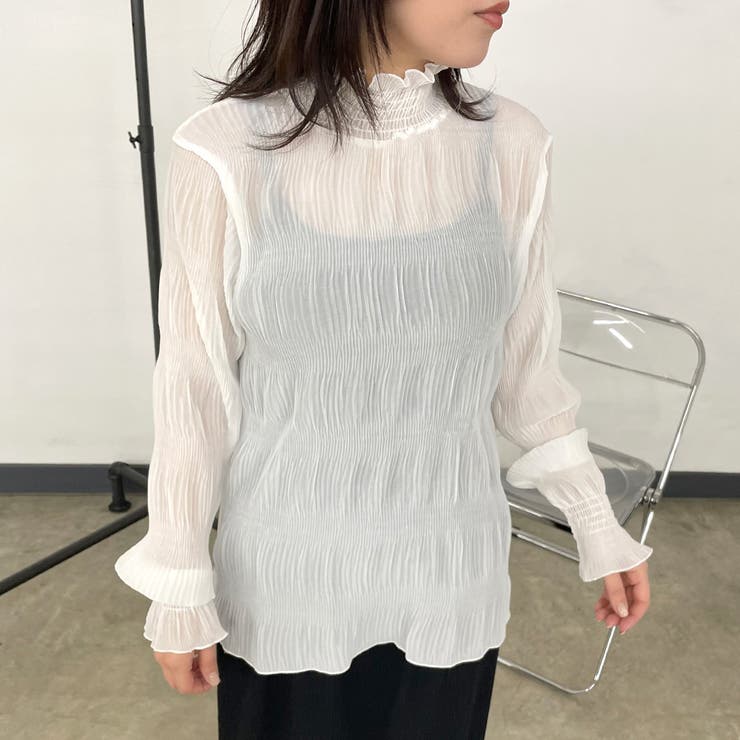 シフォンシャーリングブラウス | non-hedge  | 詳細画像20 