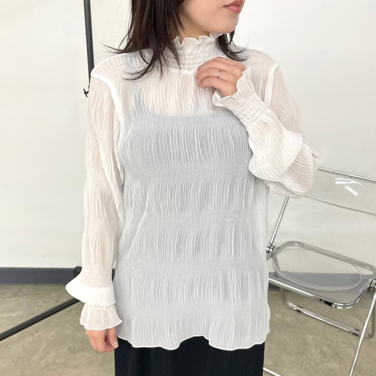 シフォンシャーリングブラウス | non-hedge  | 詳細画像21 