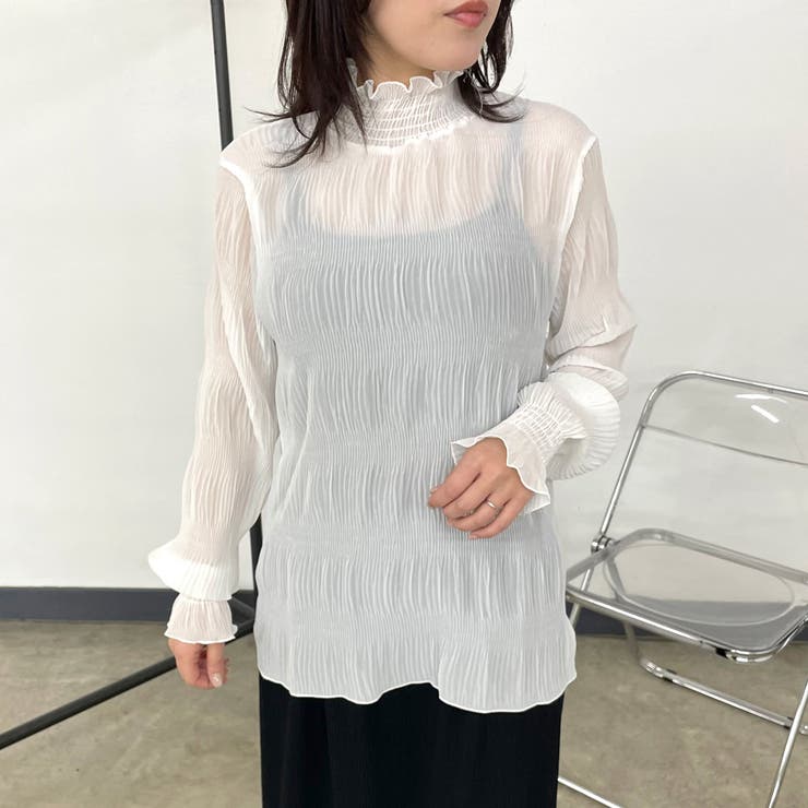 シフォンシャーリングブラウス | non-hedge  | 詳細画像22 