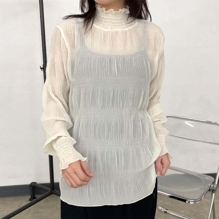 シフォンシャーリングブラウス | non-hedge  | 詳細画像4 