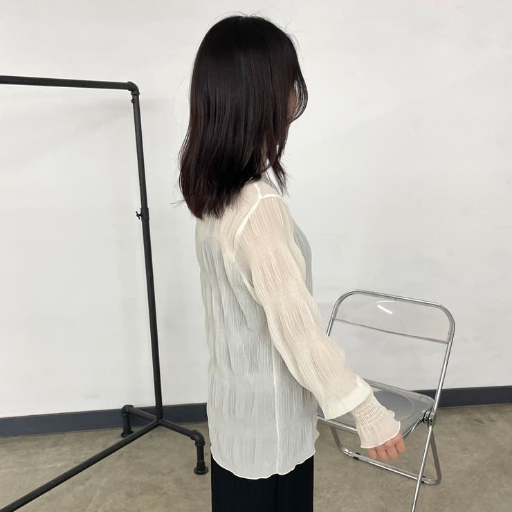 シフォンシャーリングブラウス | non-hedge  | 詳細画像6 