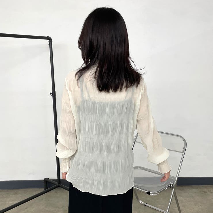 シフォンシャーリングブラウス | non-hedge  | 詳細画像8 