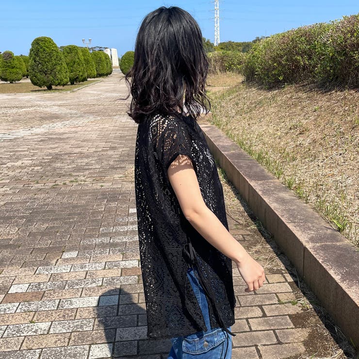 サイドリボンレースチュニック | non-hedge  | 詳細画像9 