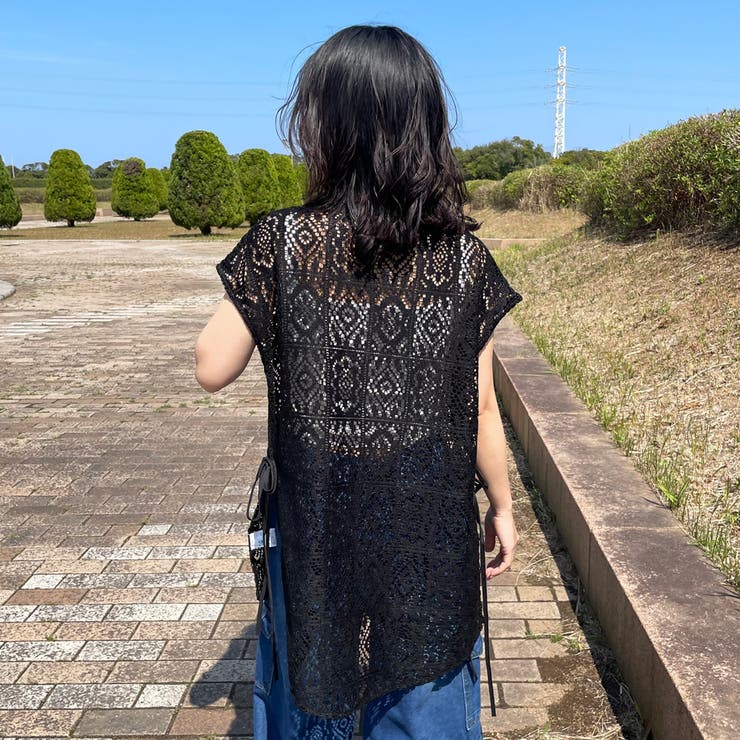 サイドリボンレースチュニック | non-hedge  | 詳細画像10 