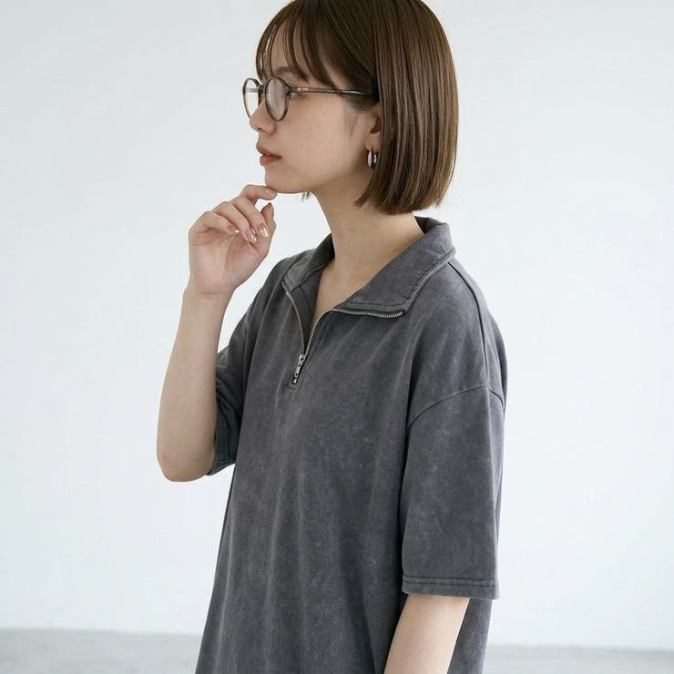 ピグメントハーフジップTシャツ | non-hedge  | 詳細画像10 
