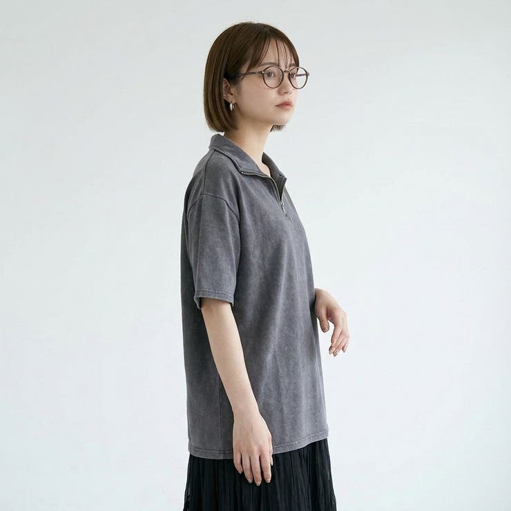 ピグメントハーフジップTシャツ | non-hedge  | 詳細画像11 