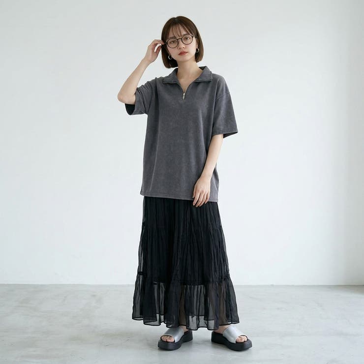 ピグメントハーフジップTシャツ | non-hedge  | 詳細画像14 