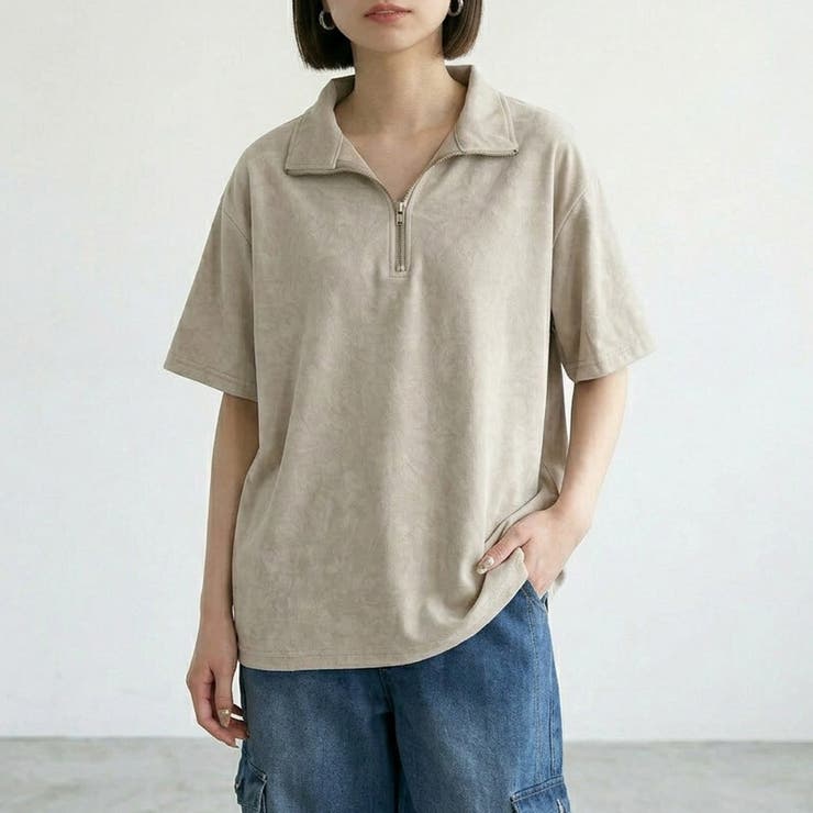 ピグメントハーフジップTシャツ | non-hedge  | 詳細画像16 
