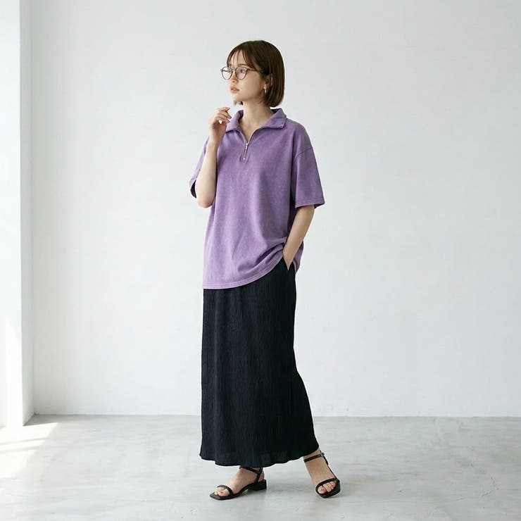ピグメントハーフジップTシャツ | non-hedge  | 詳細画像3 