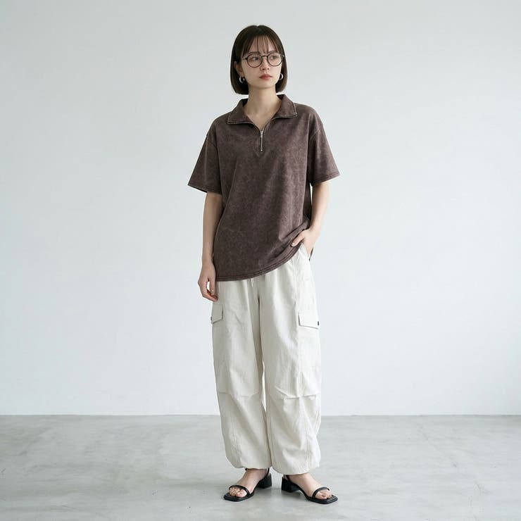 ピグメントハーフジップTシャツ | non-hedge  | 詳細画像7 