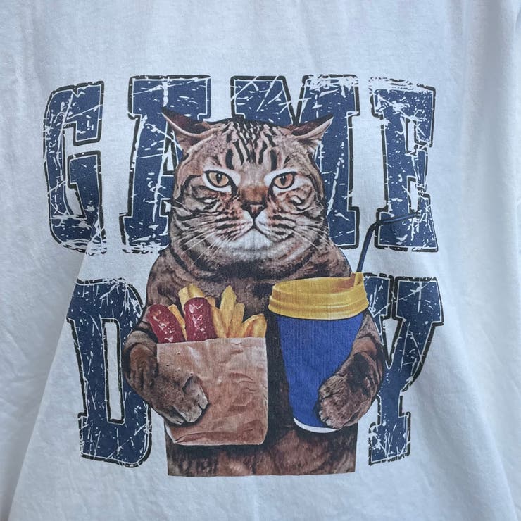 ネコプリントビッグTシャツ | non-hedge  | 詳細画像9 