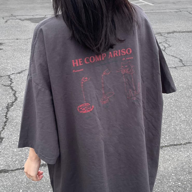 チャコール | ピザネコBIGTシャツ | non-hedge 
