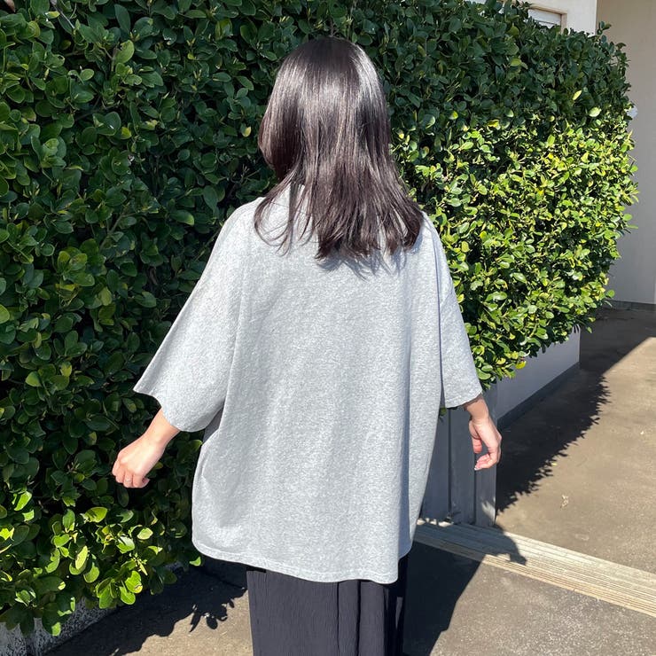 襟付きハーフジップロゴBIGTシャツ | non-hedge  | 詳細画像17 