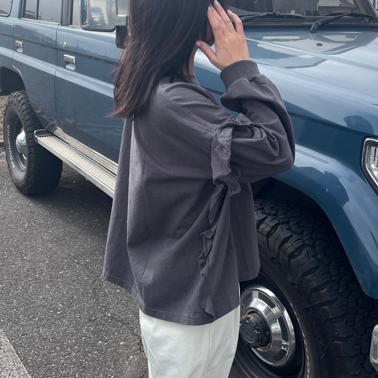 袖フリルネコプリントロンT | non-hedge  | 詳細画像16 