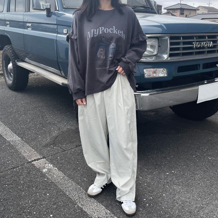 袖フリルネコプリントロンT | non-hedge  | 詳細画像18 